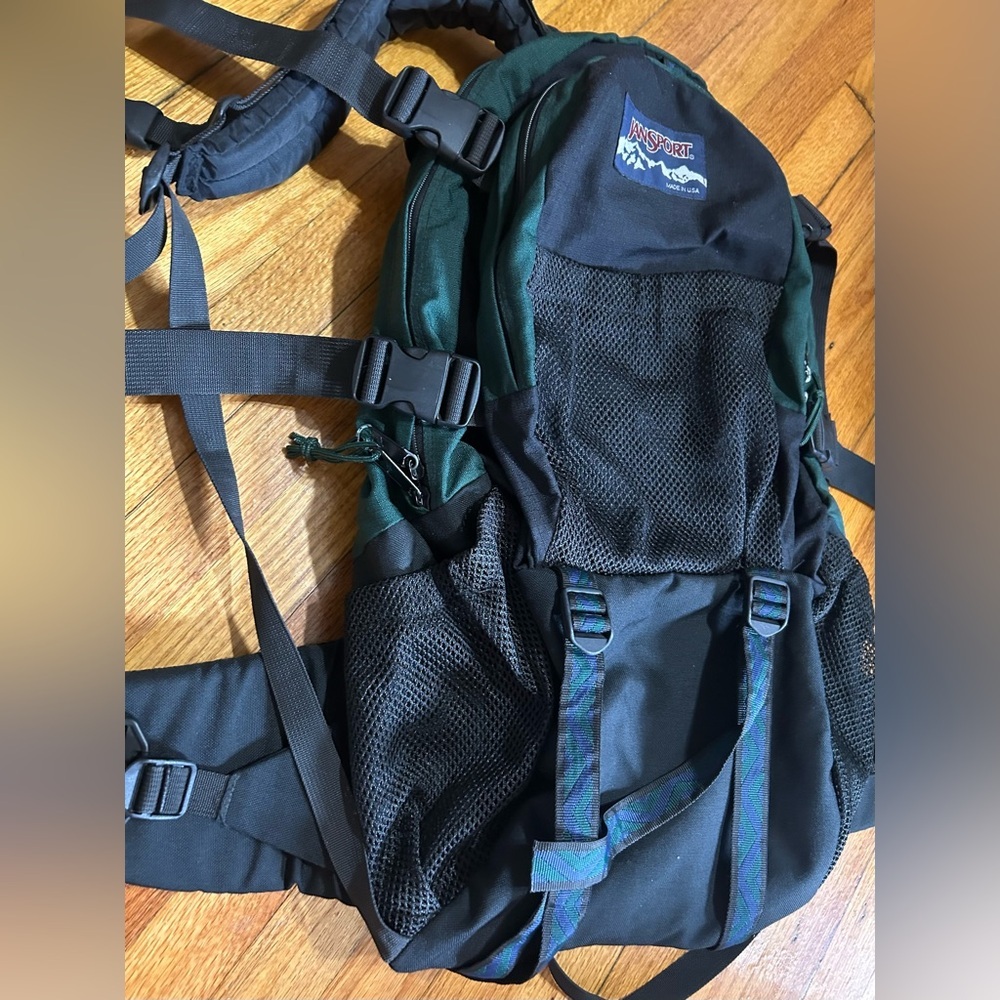 VTG 90s Jansport Large Hiking Backpack Made USA Talon zip - Picture 8 of 11